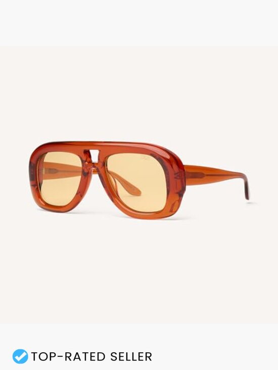 Chunky Aviator Sunglasses Oversized Acetate Retro Shield Style